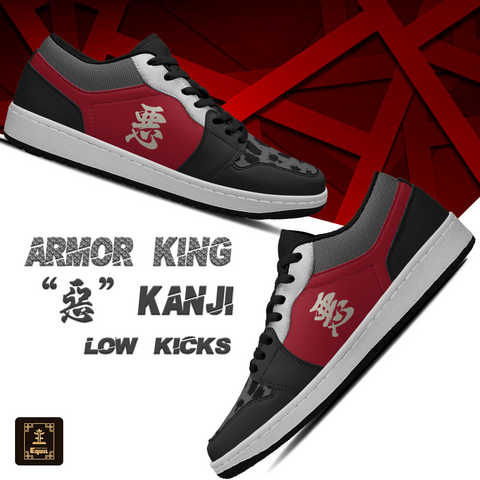 Armor King "悪" Kanji Equil Low Kicks 1P - Womens