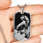 Roaring Tiger Dog Tag - Black Base