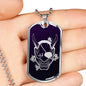 Hannya Dog Tag - Purple Base