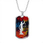 Judgment Lady Justice Dog Tag - Dark