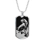 Roaring Tiger Dog Tag - Black Base