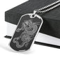 Dragon Ascended Dog Tag - Gray Base
