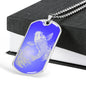 Koi Rising Dog Tag - Heat Blue Base