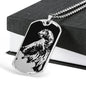 Roaring Tiger Dog Tag - Black Base