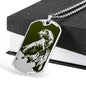 Roaring Tiger Dog Tag - Green Base