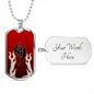 Jin T4 Dog Tag - Red