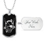 Hannya Dog Tag - Black Base