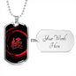 Kiwami Kanji Dog Tag - All Red