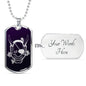 Hannya Dog Tag - Purple Base