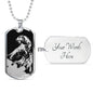 Roaring Tiger Dog Tag - Black Base