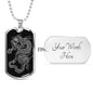Dragon Ascended Dog Tag - Black Base