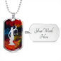 Judgment Lady Justice Dog Tag - Dark
