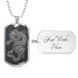 Dragon Ascended Dog Tag - Gray Base