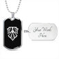 Bright Shield Dog Tag - Black