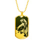 Roaring Tiger Dog Tag - Green Base
