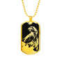 Roaring Tiger Dog Tag - Black Base
