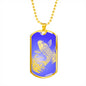 Koi Rising Dog Tag - Heat Blue Base