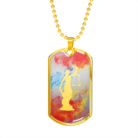 Judgment Lady Justice Dog Tag - Light
