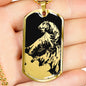 Roaring Tiger Dog Tag - Black Base
