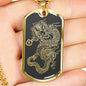 Dragon Ascended Dog Tag - Gray Base