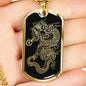 Dragon Ascended Dog Tag - Black Base