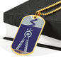 Julia MOTHER NATURE Dog Tag - Blue (Engraving Available)