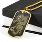 Dragon Ascended Dog Tag - Gray Base