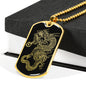 Dragon Ascended Dog Tag - Black Base