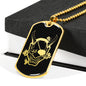 Hannya Dog Tag - Black Base