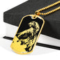 Roaring Tiger Dog Tag - Black Base