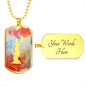Judgment Lady Justice Dog Tag - Light