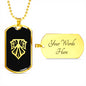 Bright Shield Dog Tag - Black