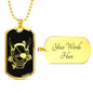 Hannya Dog Tag - Black Base