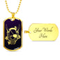 Hannya Dog Tag - Purple Base