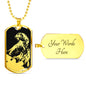 Roaring Tiger Dog Tag - Black Base