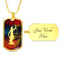 Judgment Lady Justice Dog Tag - Dark