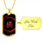 Kiwami Kanji Dog Tag - All Red