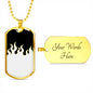 Jin T7 Flame Dog Tag - White Flame