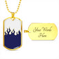 Jin T7 Flame Dog Tag - Blue Flame