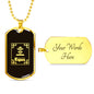 Equil Streetwear Logo Dog Tag - Gold (Engraving Available)