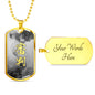 審判 Shinpan Kanji Dog Tag - Smoke - White Base