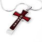 Everything Possible Through Christ Cross Pendant Necklace - Red