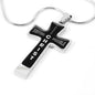 Everything Possible Through Christ Cross Pendant Necklace - Black
