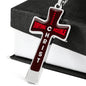 Everything Possible Through Christ Cross Pendant Necklace - Red