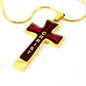 Everything Possible Through Christ Cross Pendant Necklace - Red