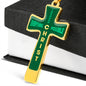 Everything Possible Through Christ Cross Pendant Necklace - Green