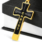 Everything Possible Through Christ Cross Pendant Necklace - Black