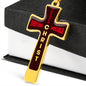 Everything Possible Through Christ Cross Pendant Necklace - Red