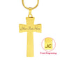 Everything Possible Through Christ Cross Pendant Necklace - Red