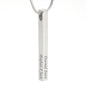 Personalised Vertical Bar Necklace (4 Sides Engraving)